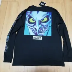 ディズニー　ヘラクレス　ヴィランズ　ハデス両面プリント　ロンT 長袖Tシャツ