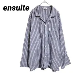 【ensuite】 ストライプ 長袖シャツ オーバーサイズ 透け感 コットン