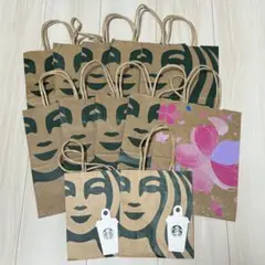 【美品】スターバックス　スタバ　紙袋 ショッパー　ショップ袋　12枚