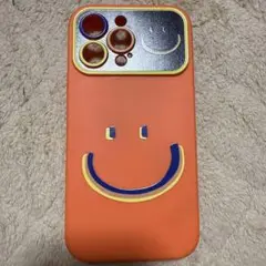 オレンジ スマイリーフェイス iPhoneケース