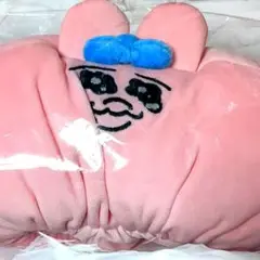 おぱんちゅ　ピンクの顔付きテッシュカバークッション
