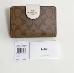 新品 COACH レディース ミディアム 二つ折り財布