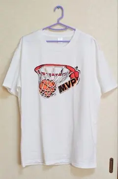メンズ　バスケット　Tシャツ　白　Lサイズ(JP•XXLサイズ)