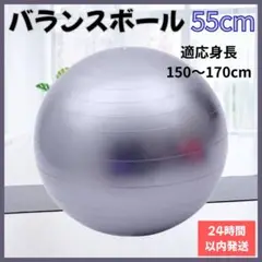 【新品未使用】バランスボール ヨガ 55cm グレー フィットネス ジム