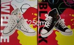 Chupa Chups スニーカー ホワイト ブラック 25cm２足セット。