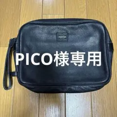 PORTER ブラックレザー クラッチバッグ　中古品