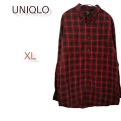 ユニクロUNIQLO チェック柄 シャツ メンズXL ヴィンテージ