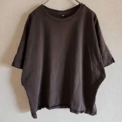【UNIQLO】（L）クルーネック半袖/プルオーバー/シンプル/ゆったり/大きめ