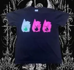 lilbesh ramko ワンマンライブ カラフルプリント 黒 Tシャツ