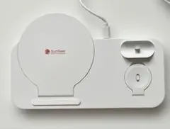 SunSeer ワイヤレス充電器 ホワイト USB＋USBTyep-Cケーブル付