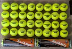 テニスボール 中古美品 32球 DUNLOP HD＋セントジェームスの新品8球