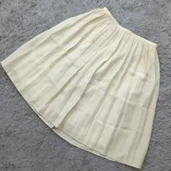 b2023 LAUTREAMONT【1】アイボリー プリーツスカート 日本製