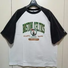 NBA BOSTON CELTICS新品未使用Tシャツ半袖ビンテージ加工白黒XL