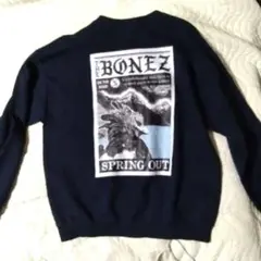 THE BONEZ グラフィック トレーナー L ネイビー