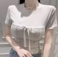 バレエコア ダーリッチ 韓国Tシャツ カットソー