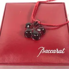 Baccarat バカラ 花 ネックレス ペンダント 箱付き