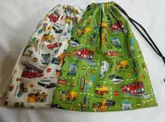 ★値下げ【ハンドメイド】体操着入れ2枚/30*35/くるま