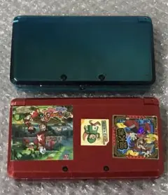 ニンテンドー3DS 本体 2点セット メタリックレッド アクアブルー ジャンク