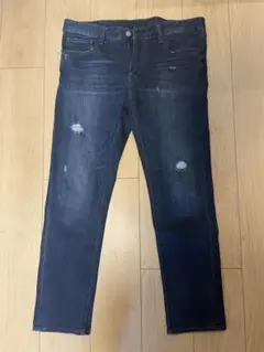 【美品】ユニクロ ダメージ加工デニムパンツ