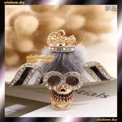新品入荷★スカル ドクロ (ぽんぽん)★王冠★翼★バッグチャーム★キーホルダー