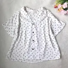 1508 レイカズン 半袖シアーシャツ シフォン 透け かわいい ガーリー F
