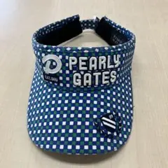 PEARLY GATES チェック柄バイザー