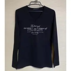 ゴスタールジフーガ プリント Vネック Tシャツ ブラック (44)