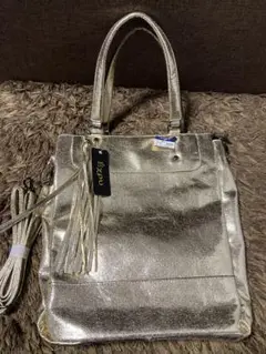 新品　トートバッグ　ショルダーバッグ　ゴールド　2way ラメ