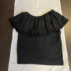 レイビームス　フリルカラーノースリーブシャツ　Tシャツ