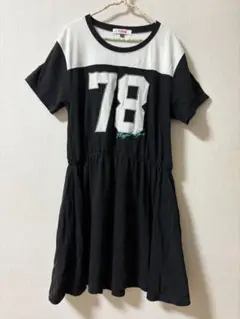 ピンクラテ ナンバーTシャツワンピース S 135〜145cm