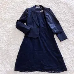 極美品✨東京ソワール リファンネ セレモニー セットアップ 濃紺 大きいサイズ