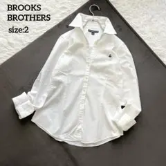 BROOKS BROTHERS 長袖オックスフォードシャツ ロゴ ホワイト 2