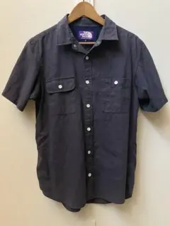 THE NORTH FACE パープルレーベル　半袖シャツ Lサイズ　ネイビー