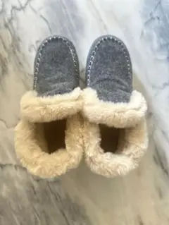 <新品> ローカット ファー付きアンクルブーツ