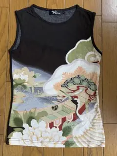 pagong パゴン　和風　鶴　花柄等　タンクトップ　京都　日本製