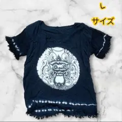 【美品】 Bali トップス ブラウス キャラ 古着 ブラック L 49