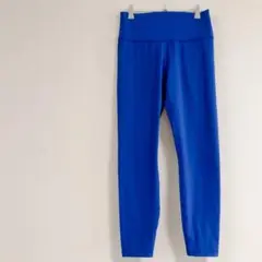 即購入OK✨青いフィット感のあるヨガパンツ レギンス L
