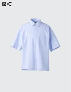 UNIQLO C ブロードオーバーサイズシャツ ストライプ M