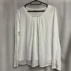 EMMA JAMES ホワイト 長袖 Tシャツ LL