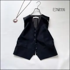 【美品】ESTNATION　着れば高見え！コーデの幅広がる心踊るベスト　可愛い