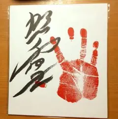 相撲 手形サイン 照ノ富士　色紙