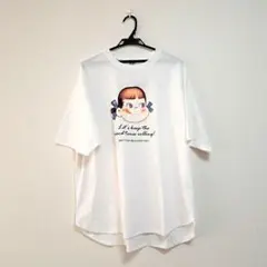 Peko キャラクター Tシャツ Lサイズ ホワイト