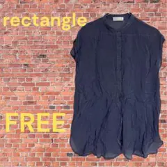 rectangle　レクタングル　ノースリーブシャツ　ブラウス　くすみカラー