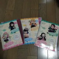 すかいらーくグループ 鬼滅の刃 三つ折りクリアファイル 3枚セット
