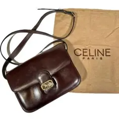 ITALY製 CELINE ヴィンテージ 馬車 金具 レザー ショルダーバッグ