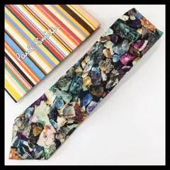 【美品】ポールスミス ネクタイ 総柄 マルチカラー