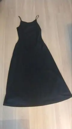 SEVENTH AVENUE ブラック キャミワンピース ロング