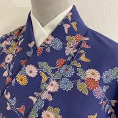 【春】12970z 着物 小紋 しつけ付き 小菊文様