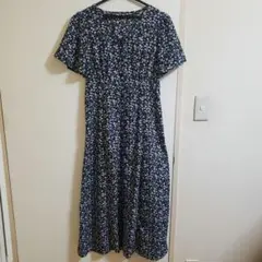 【GU】花柄 半袖 シャツ ロングワンピース