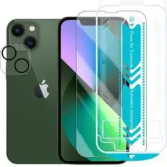 iPhone13 ガラスフイルム 液晶保護フィルム カメラフィルム 各1枚